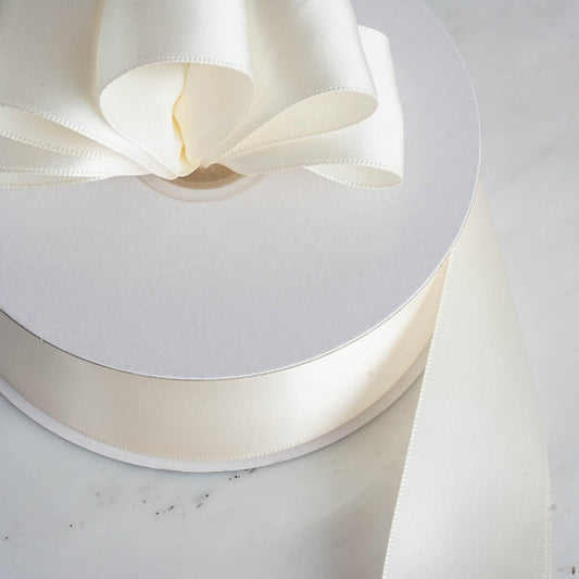 1.5" x 50 Yards Solid Satin Ribbon - Ivory