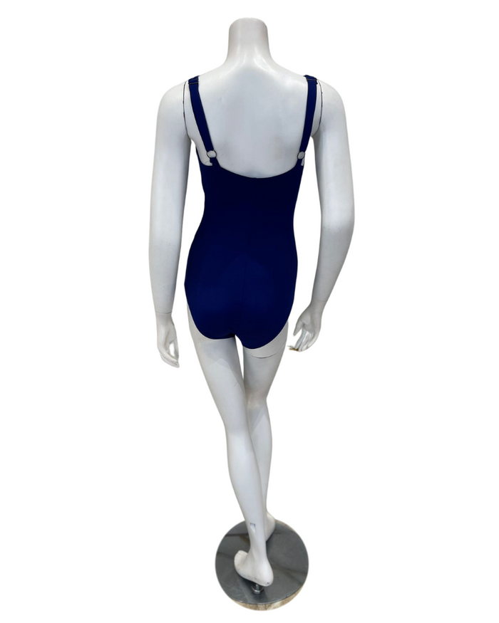 Flamingo Blue Shirred Soft Cups Swimsuit Myselflingerie.com