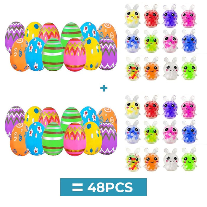 2 Sets (24 rabbits + 24 colorful eggs)