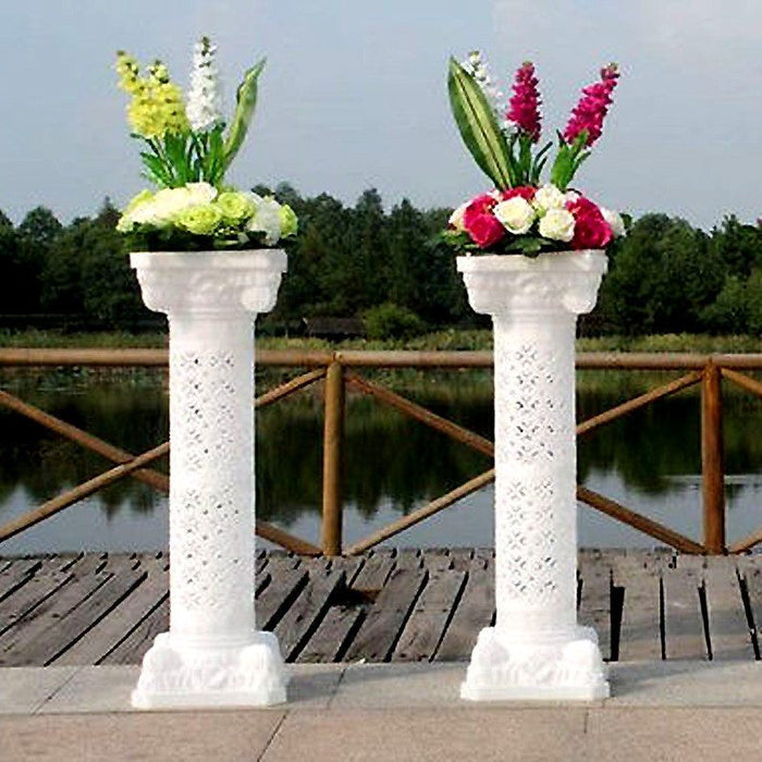 4 PCS Height Adjustable Artistic Roman Wedding Columns Plant Stand - 41" Tall