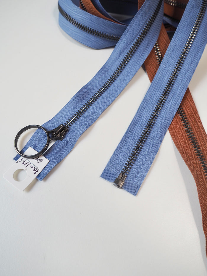 70cm/27.5in O-Pull Metal Teeth Open-Ended Periwinkle Zip