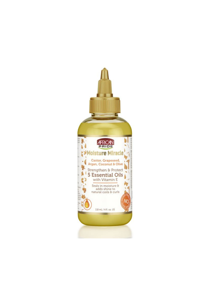 African Pride Moisture Miracle 5 Essential Oils 354 ml – Hydraterende Curl Milk voor Krullen