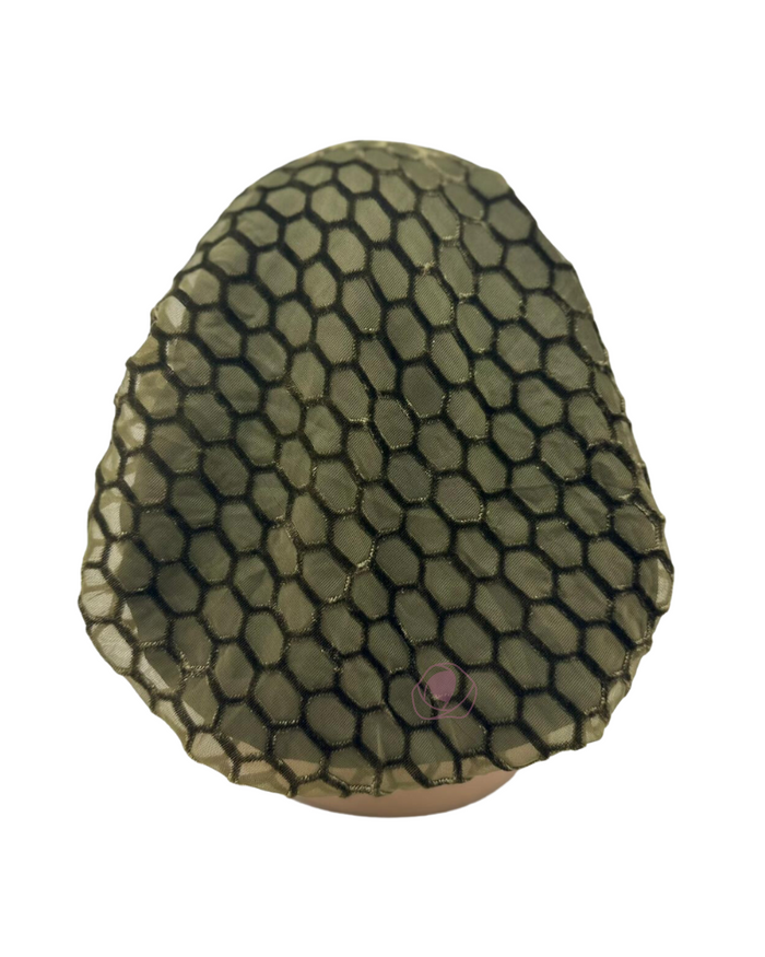 Ahead Dark Olive Flocked Herringbone Pre-Tied Bandanna