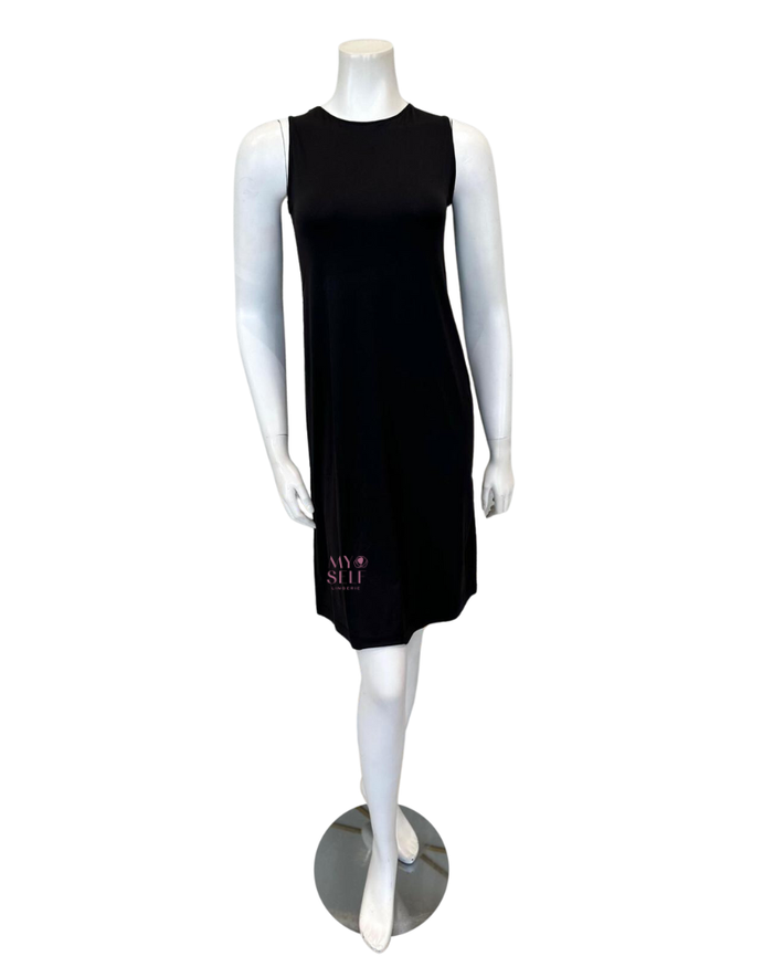 BASICbar Black Sleeveless Slip Dress / Classic Length