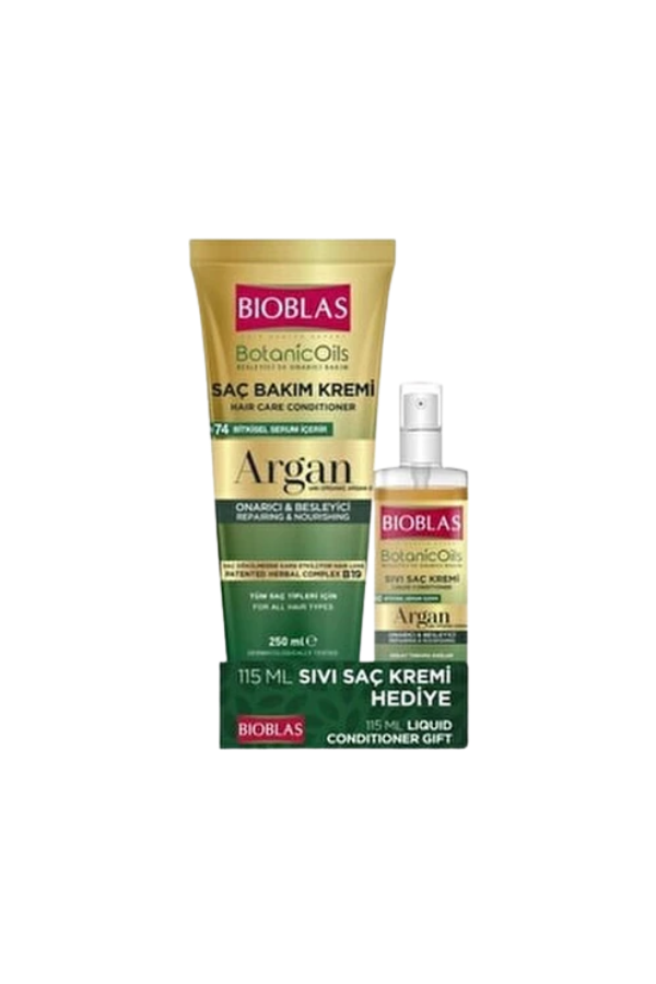 BIOBLAS Botanic Argan Oil Hair Care Cream 250 ml & Liquid Conditioner 115 ml - Aegean Vibe