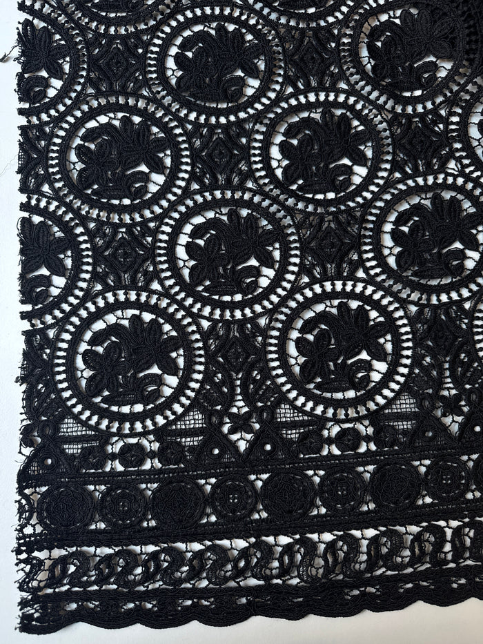 Black Corded Heavy Lace Remnant