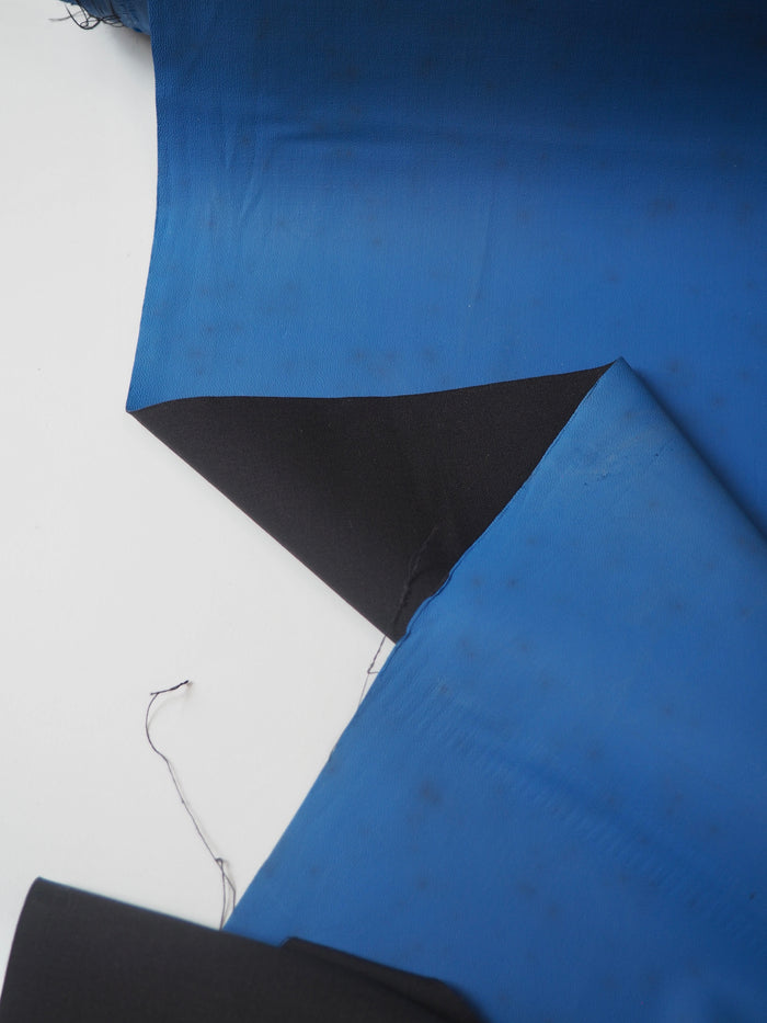 Black Wool Blend Cobalt Coated Suiting
