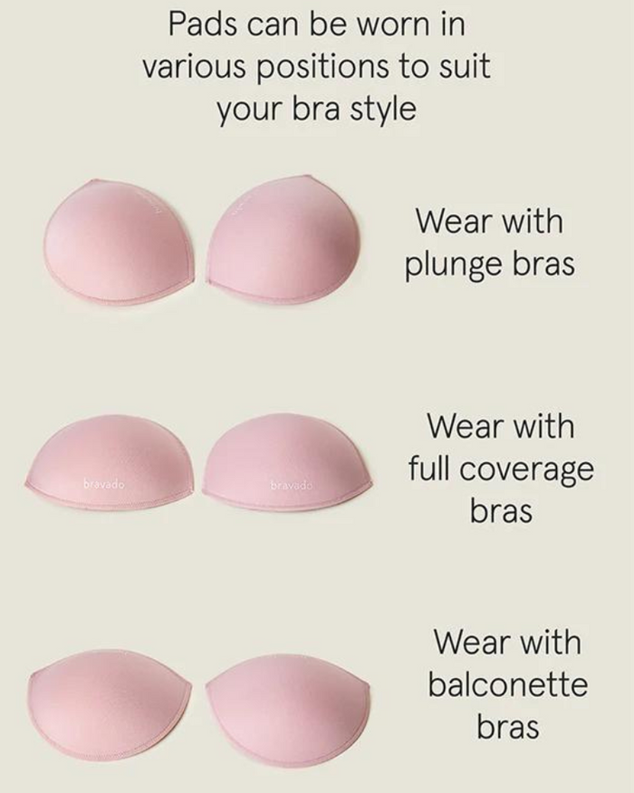 Bravado 43001 Petal Pink Washable Reusable Leak Resistant Nursing Pads / 2 Pairs myselflingerie.com