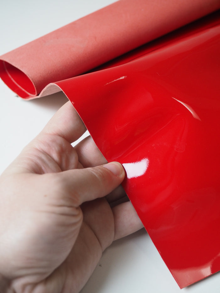 Bright Red Patent Calfskin