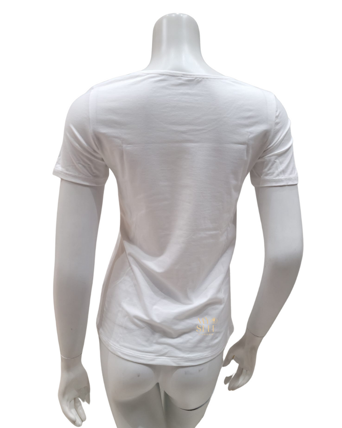 Calida White Short Sleeve Natural Comfort Cotton Undershirt Myselflingerie.com