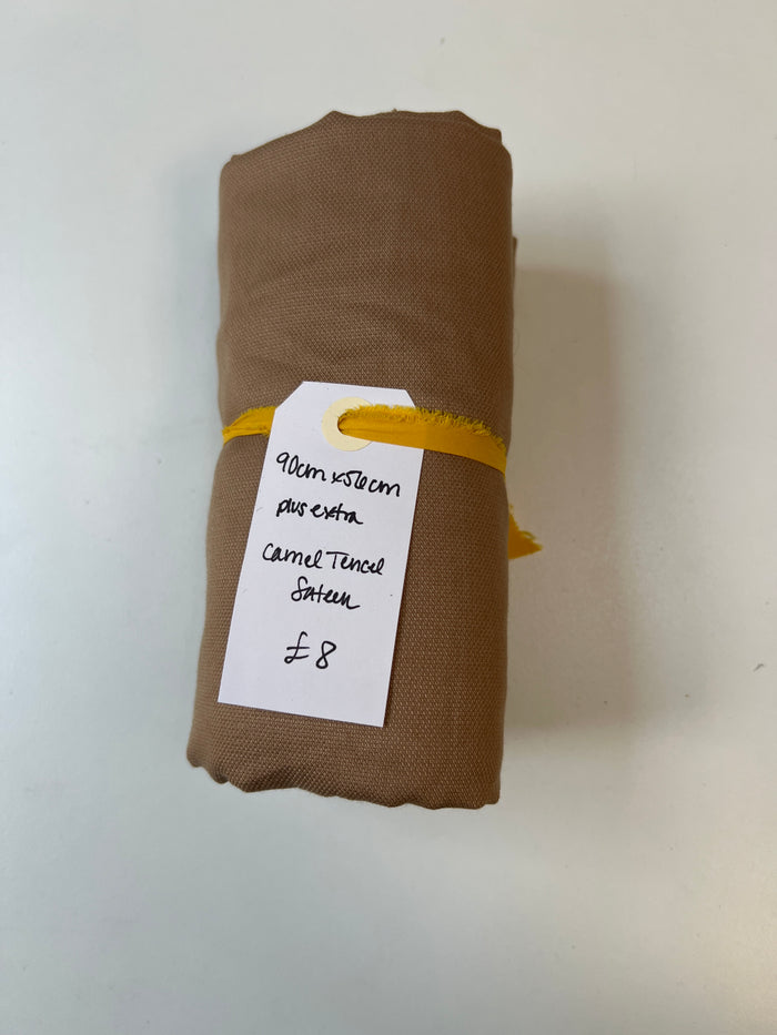 Camel Tencel Sateen Remnant