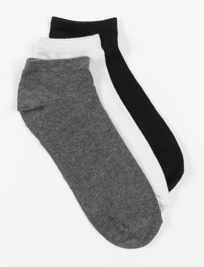 Chaussettes à la cheville unies - paquet de 3