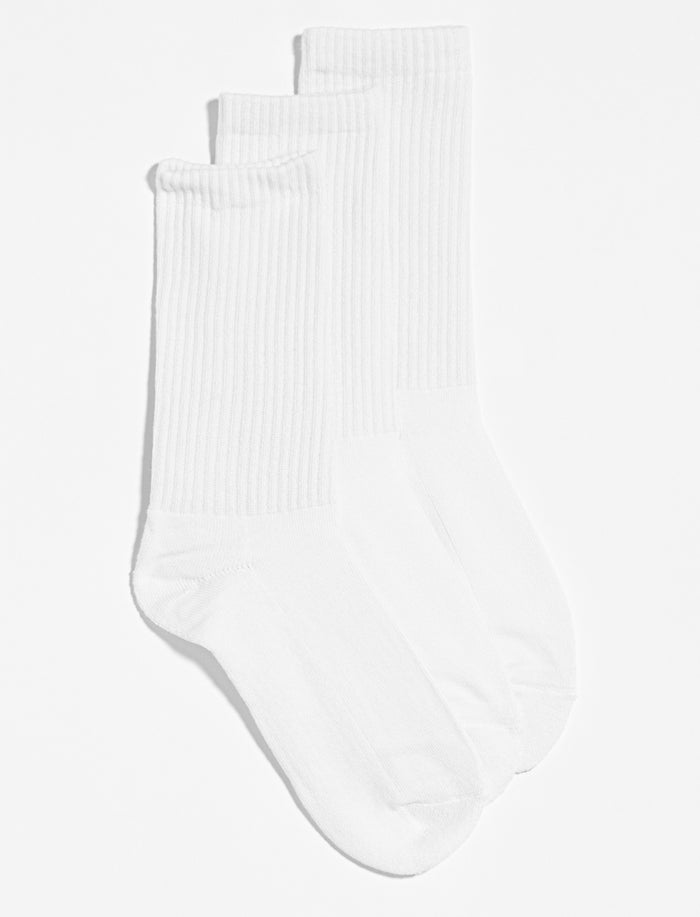 Chaussettes mi-mollet unies - paquet de 3