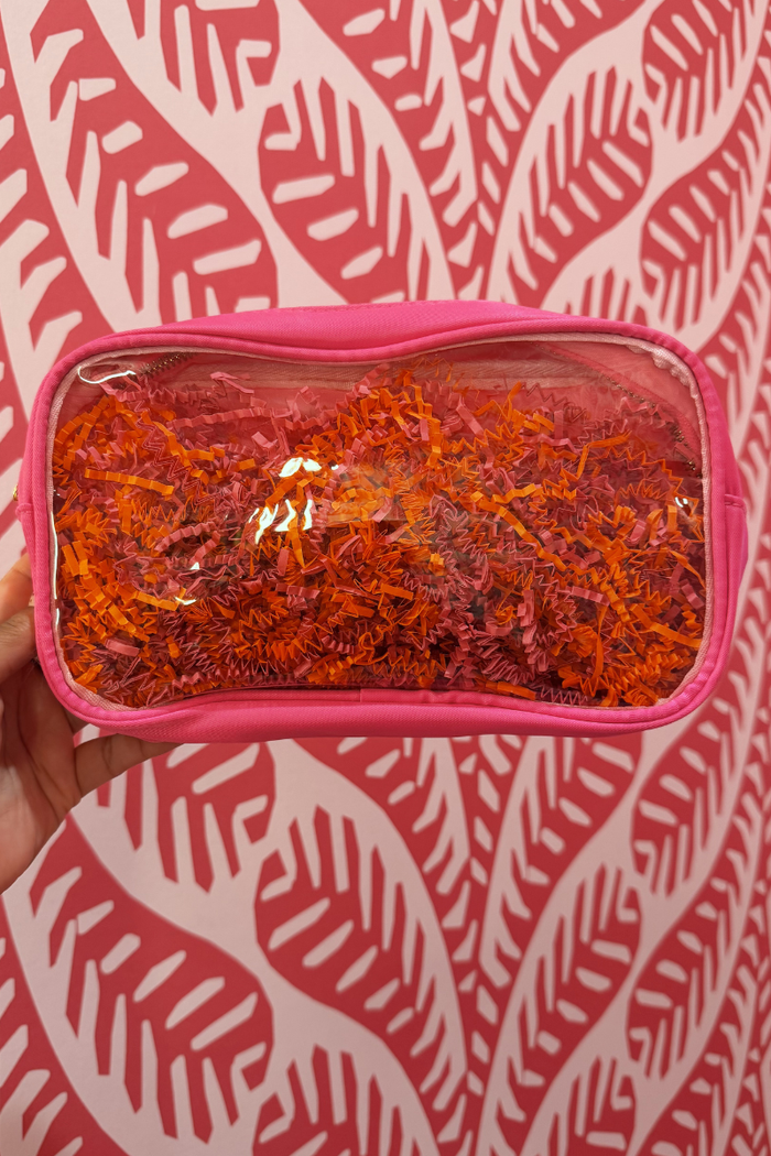 Clear Front Pouch - Pink
