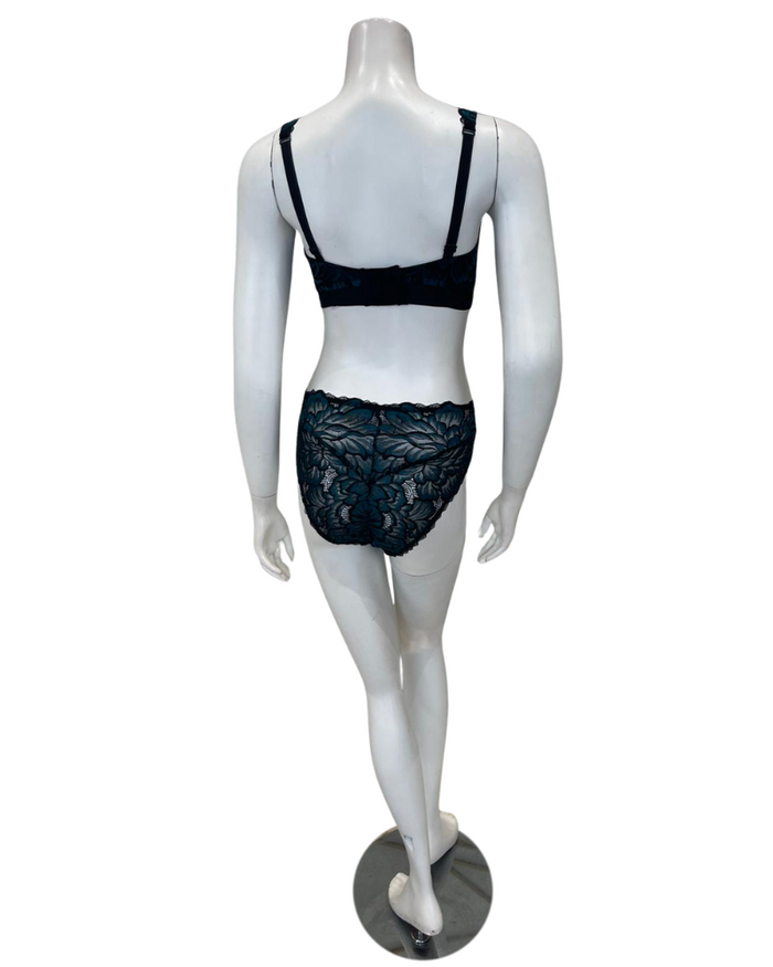 Cosabella ENCAN1302 + 0561 Black/Canale Encantata Curvy Bralette Set Myselflingerie.com