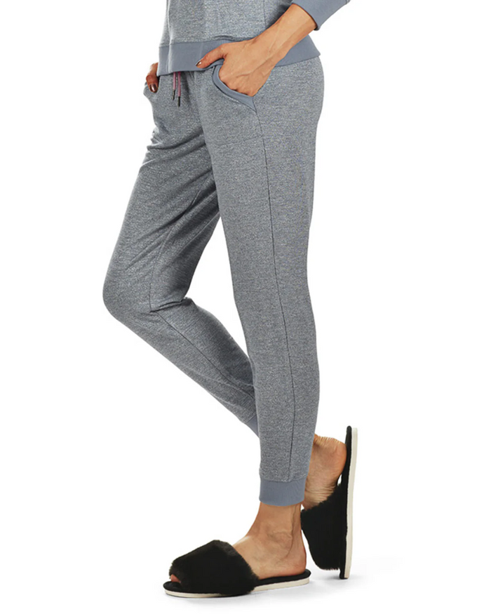 CTL07352 + CJG07354 Blue Space Dye Bamboo Pajamas Set