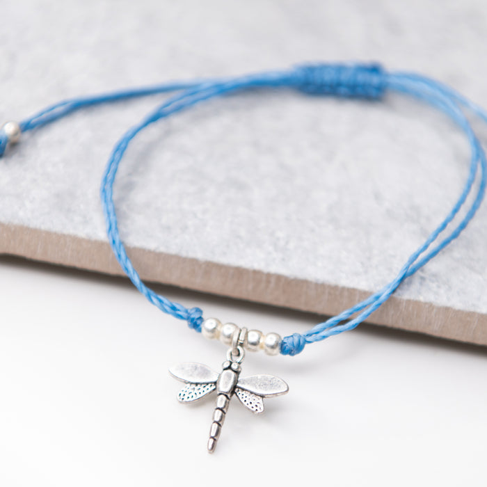Dragonfly String Charm Bracelet