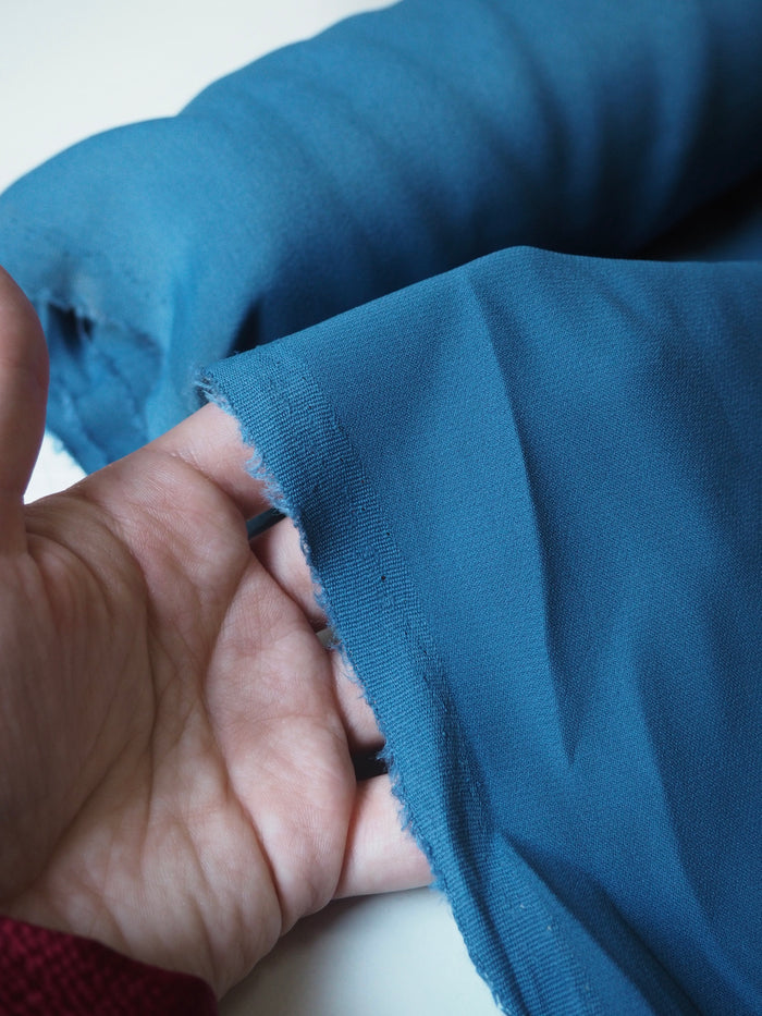 Dusk Blue Viscose Satin