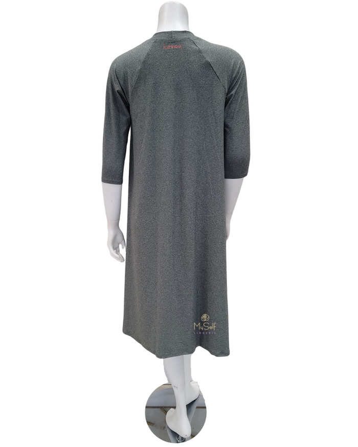Flamingo Heather Grey Swing Swim Dress Regular Length Myselflingerie.com
