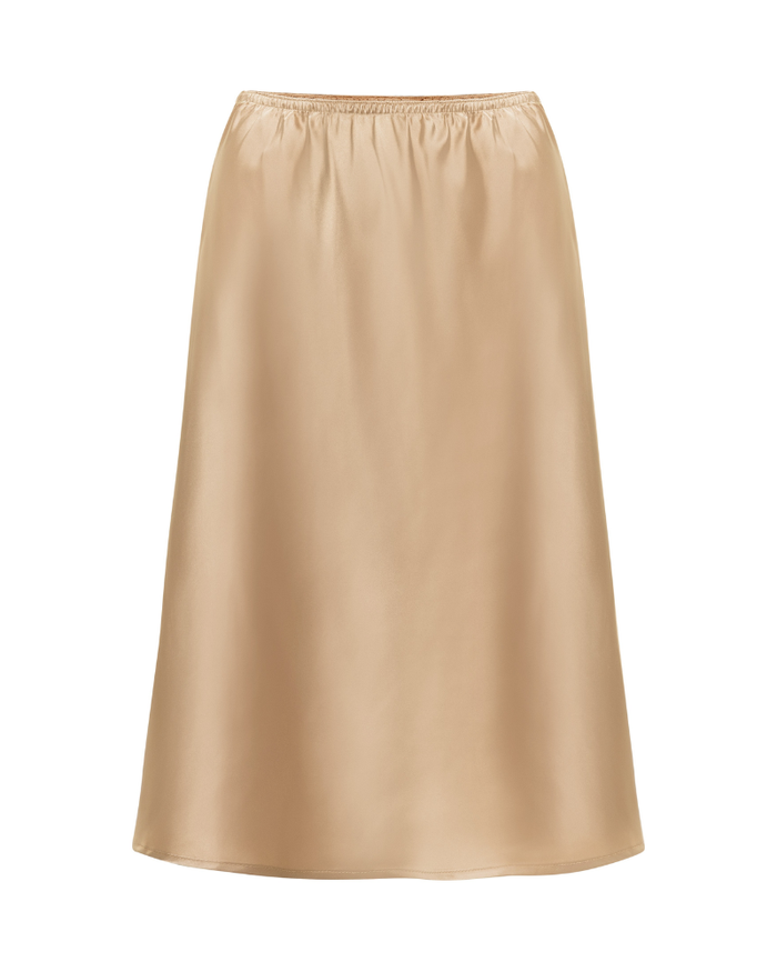 Gemsli HW351 24" Nude Silky Taffeta Half Slip myselflingerie.com