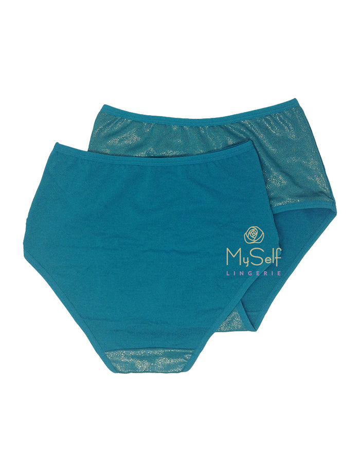 Gemsli 3319 Shimmer Design Cotton 3 Pack Briefs myselflingerie.com