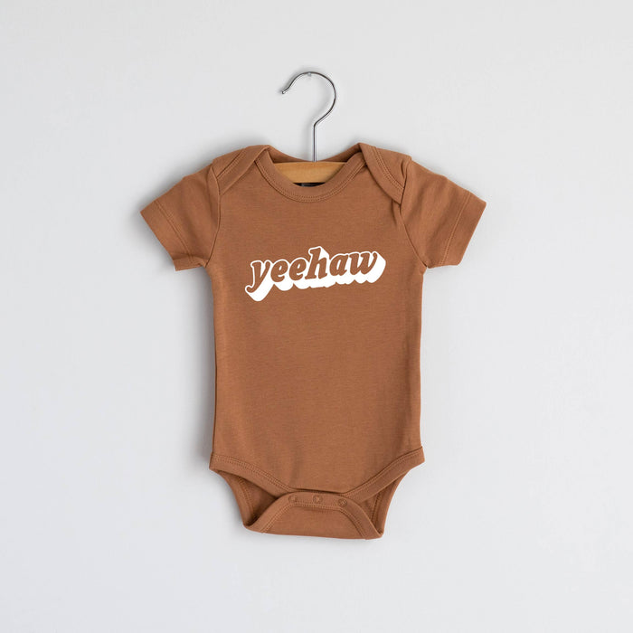 Gladfolk - Camel Organic Yeehaw Modern Baby Bodysuit