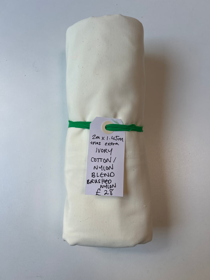 Ivory Brushed Cotton/Nylon Remnant