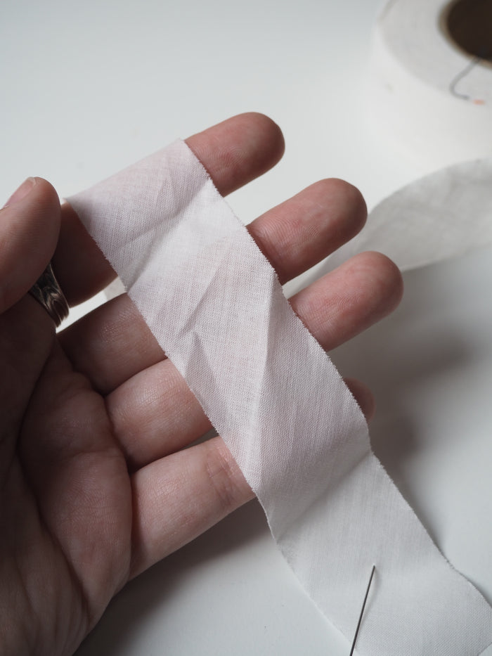 Ivory Cotton Voile 30mm Bias Tape Roll