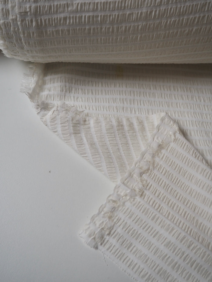 Ivory Sheer Seersucker