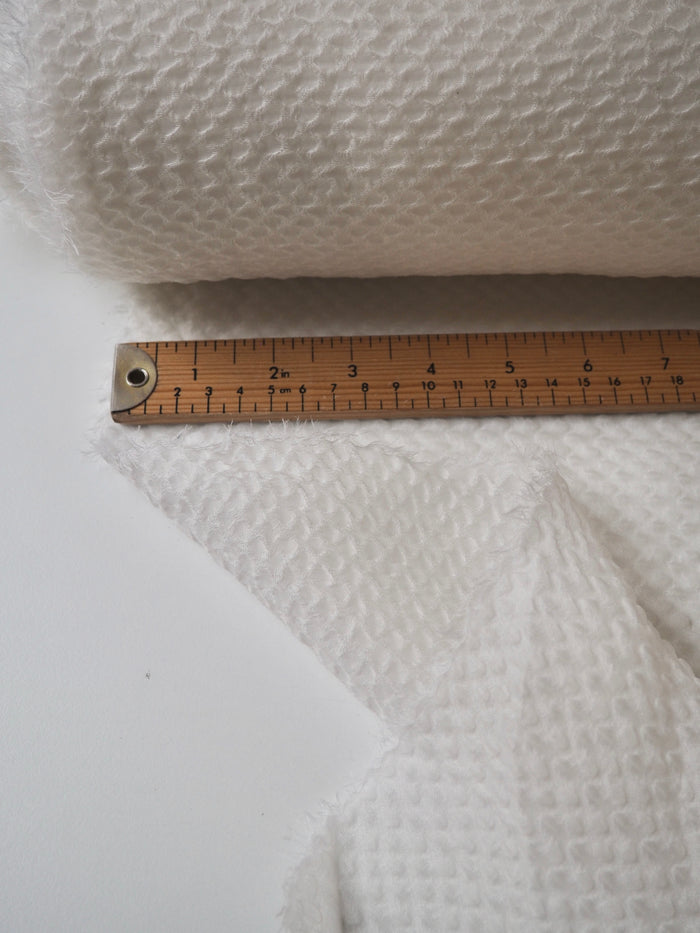 Ivory Silk Blend Organza Cloqué