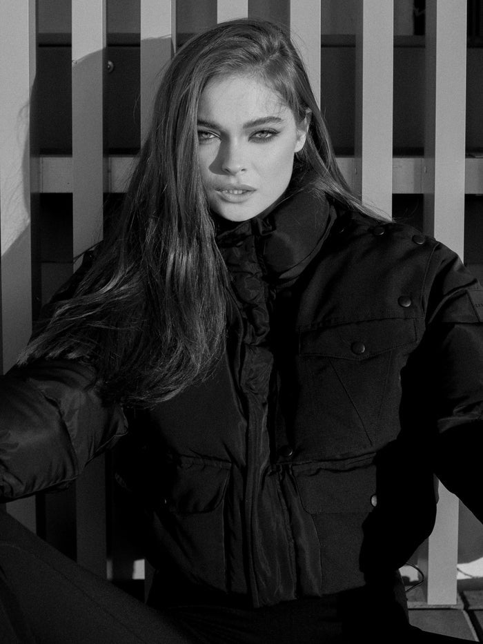W23/24 KG Cropped Puffer Jacket - BlackPUFFER - B - S/MKATE GALLIANO