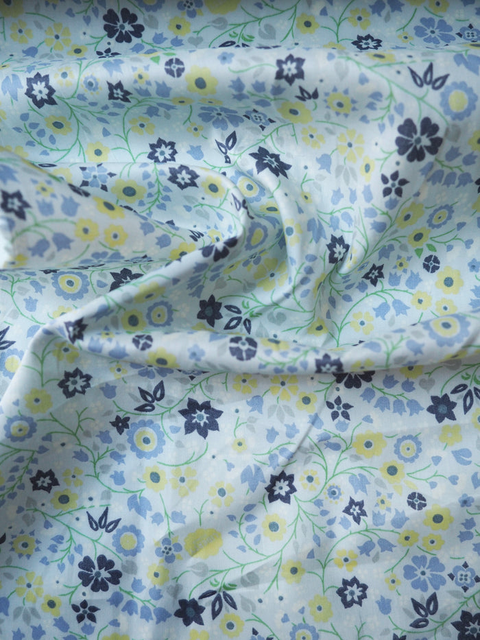 Liberty Ice Blue Blossom Tana Cotton Lawn