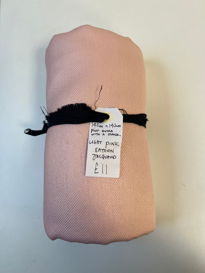 Light Pink Sateen Jacquard Remnant