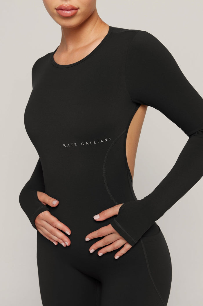 Long Sleeve Jumpsuit - BlackKG21 - BLA - L/XLKATE GALLIANO
