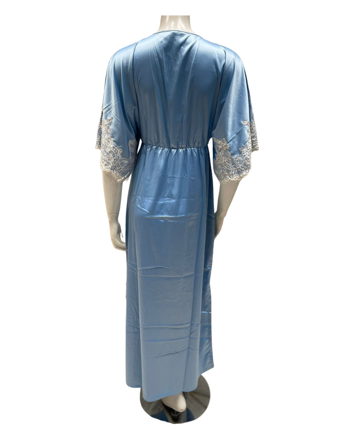 Mari M. 36218 Bleu Classic Poly Silk Kaftan Gown Myselflingerie.com