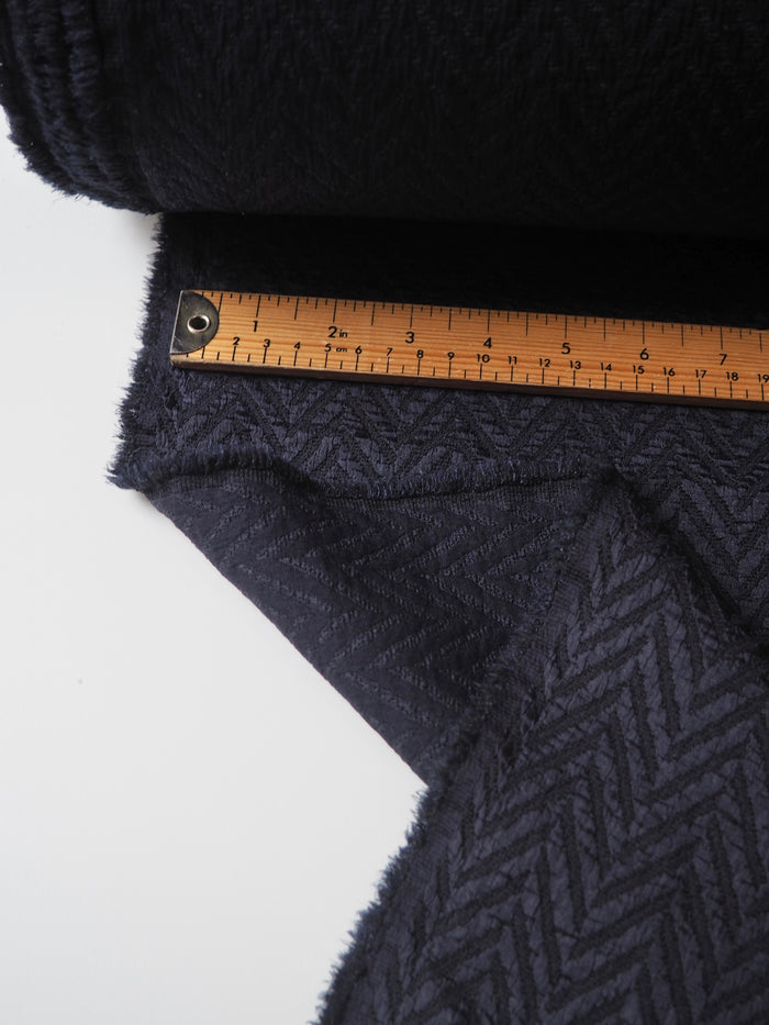 Midnight Chevron Cloqué