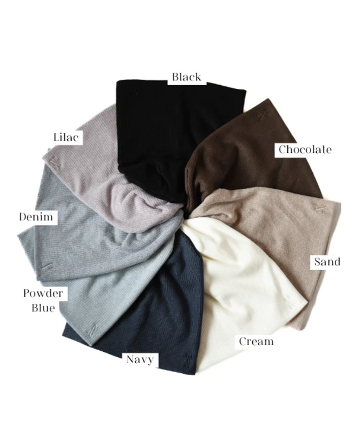 Nicsessories Cashmere Ribbed Beanie FW24