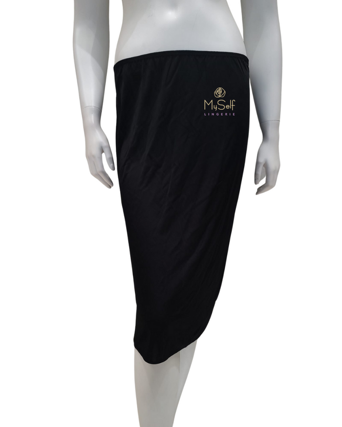 Nina Von C 22 272 111 20" Black A Line Half Slip with Slit myselflingerie.com