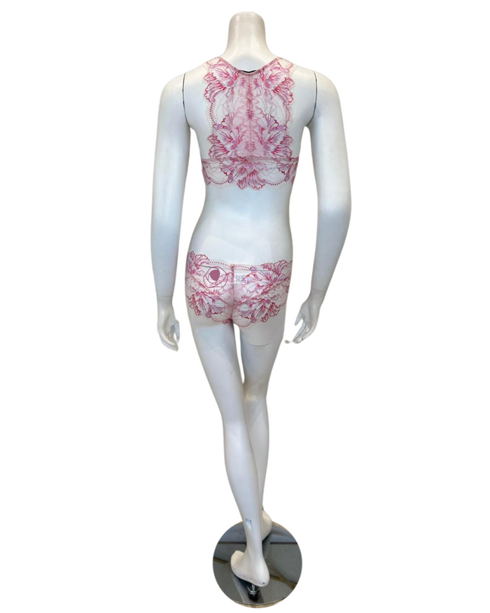 Oh! Zuza 3839+3840 Dusty Pink/Ivory Lace Bralette Set myselflingerie.com