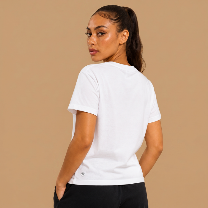 Organic Cotton Cropped T-Shirt - Jet Black