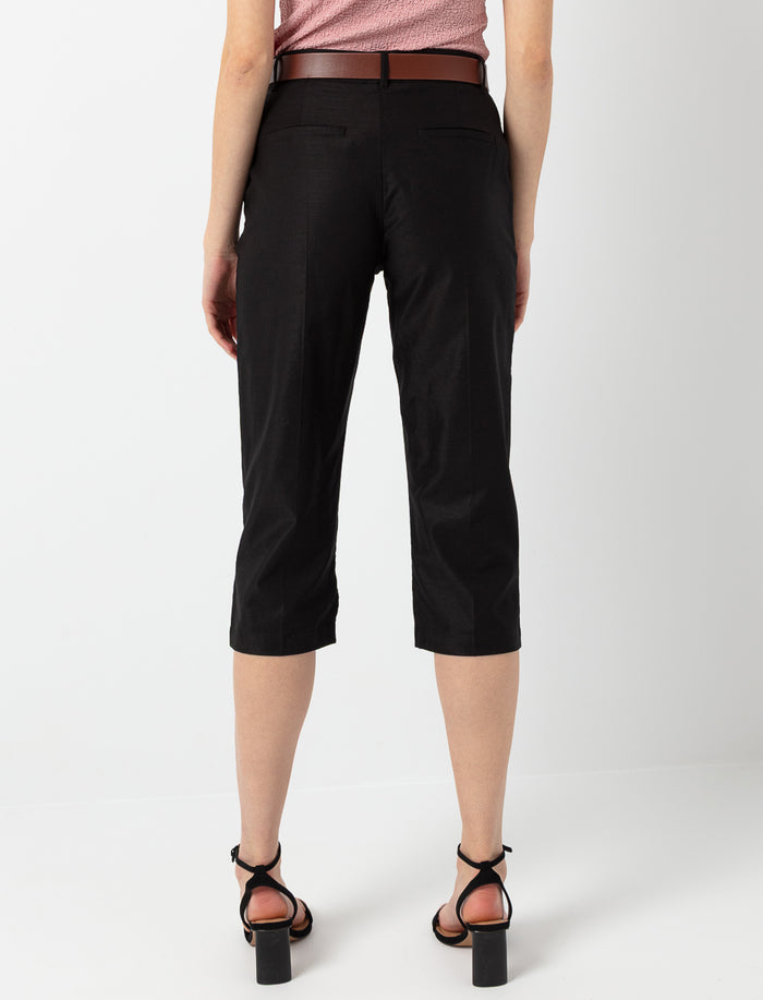 Pantalon capri à taille structurée