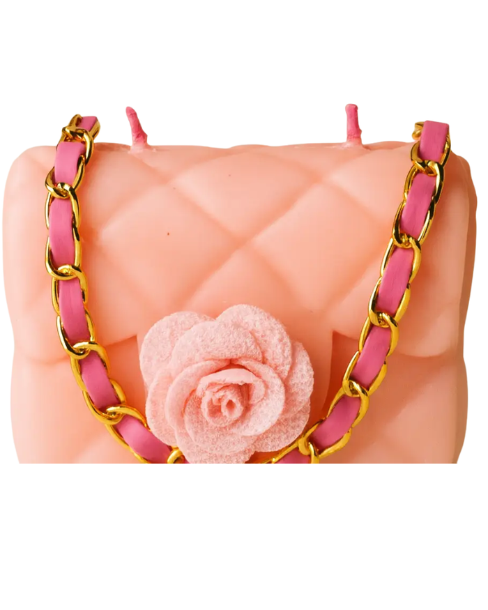 Petite Couture Pink Designer Inspired Wallet Candle
