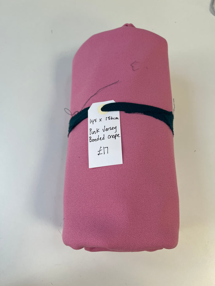 Pink Jersey Bonded Crepe Remnant