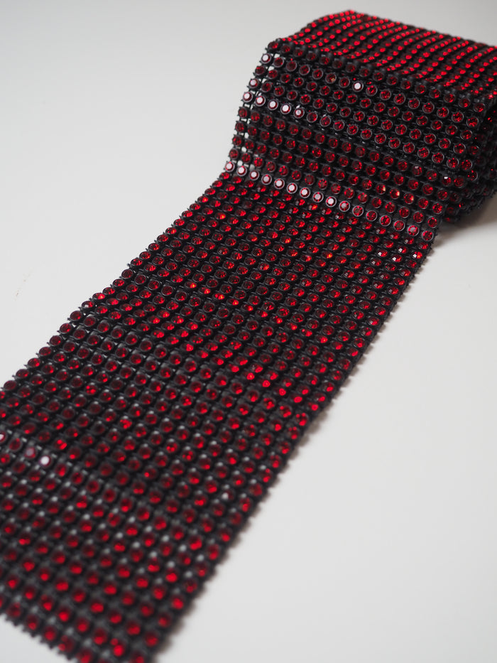 Preciosa Red Diamante Trim 8cm
