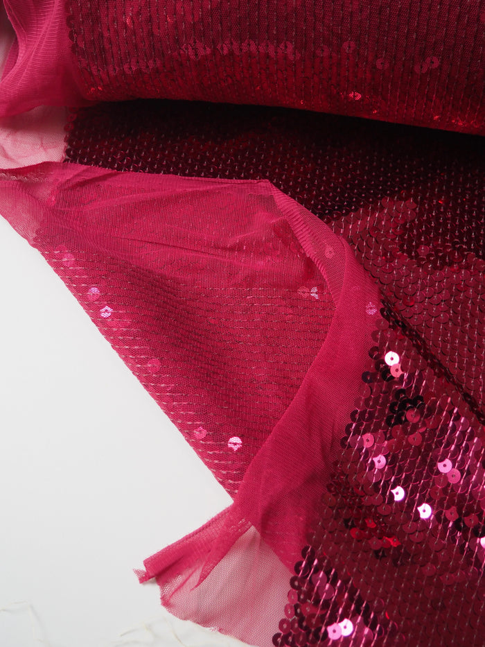 Raspberry Sequin Tulle