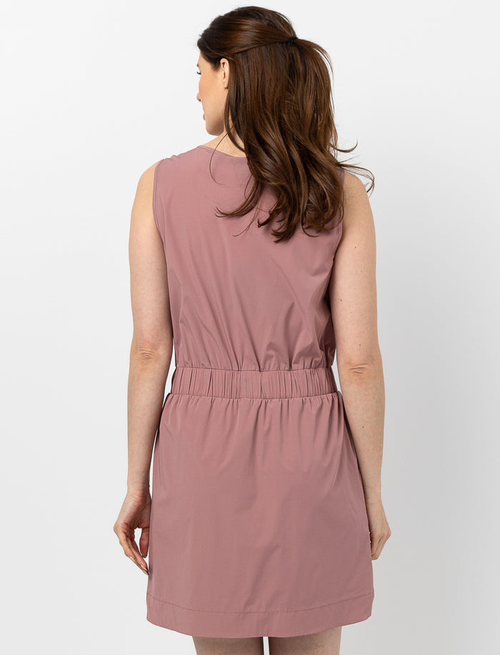 Robe sans manches taille élastique