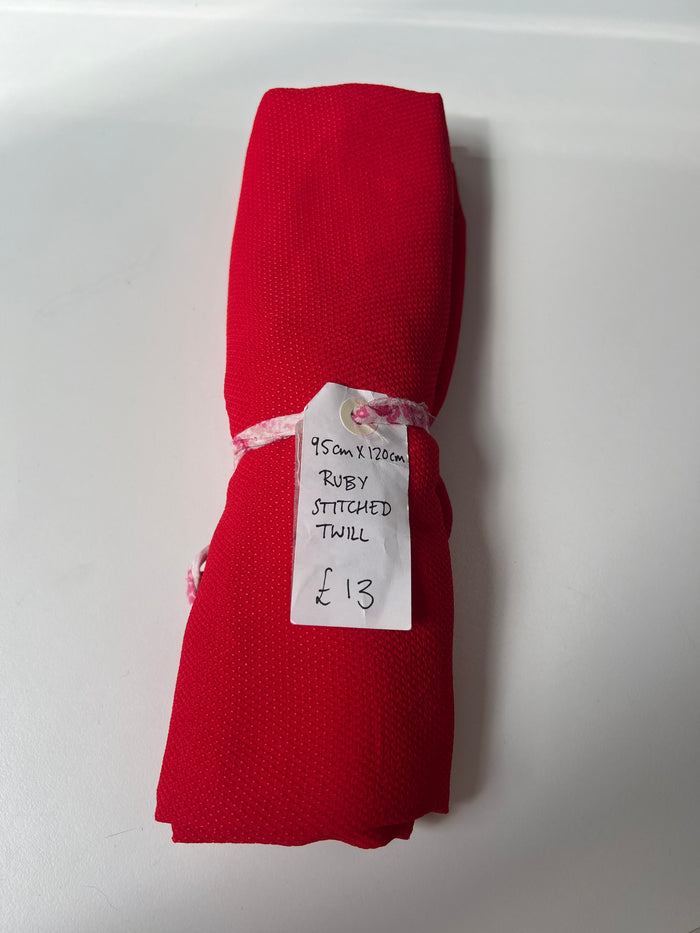 Ruby Stitched Twill Remnant