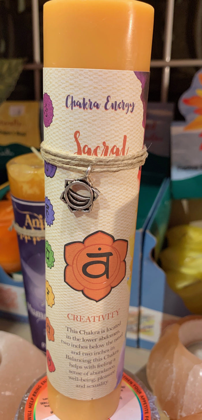 Sacral Chakra Candle w/Pendant