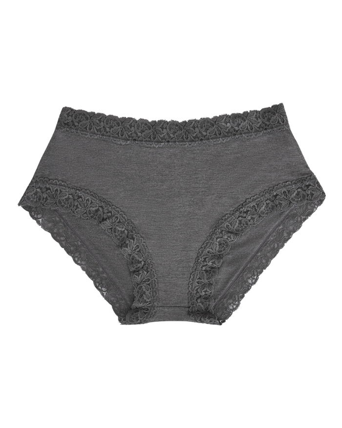 SHE Charcoal Modal Lace Hipsters 3 Pack
