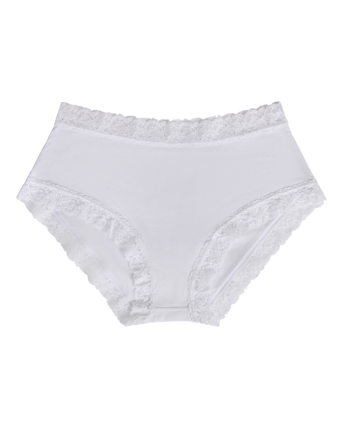 SHE White Modal Lace Hipsters 3 Pack